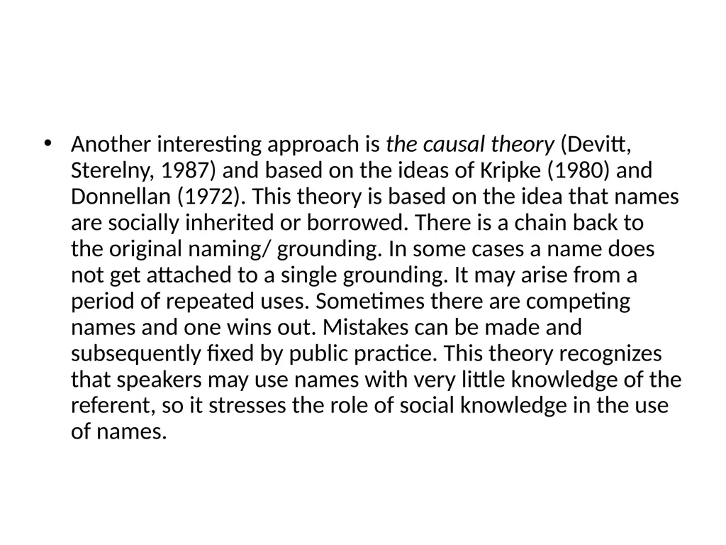 Meaning, Thought, and Reality Introduction How is - slide 17 of 37