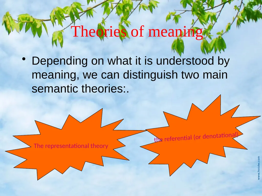 Meaning, Thought, and Reality Introduction How is - slide 6 of 37