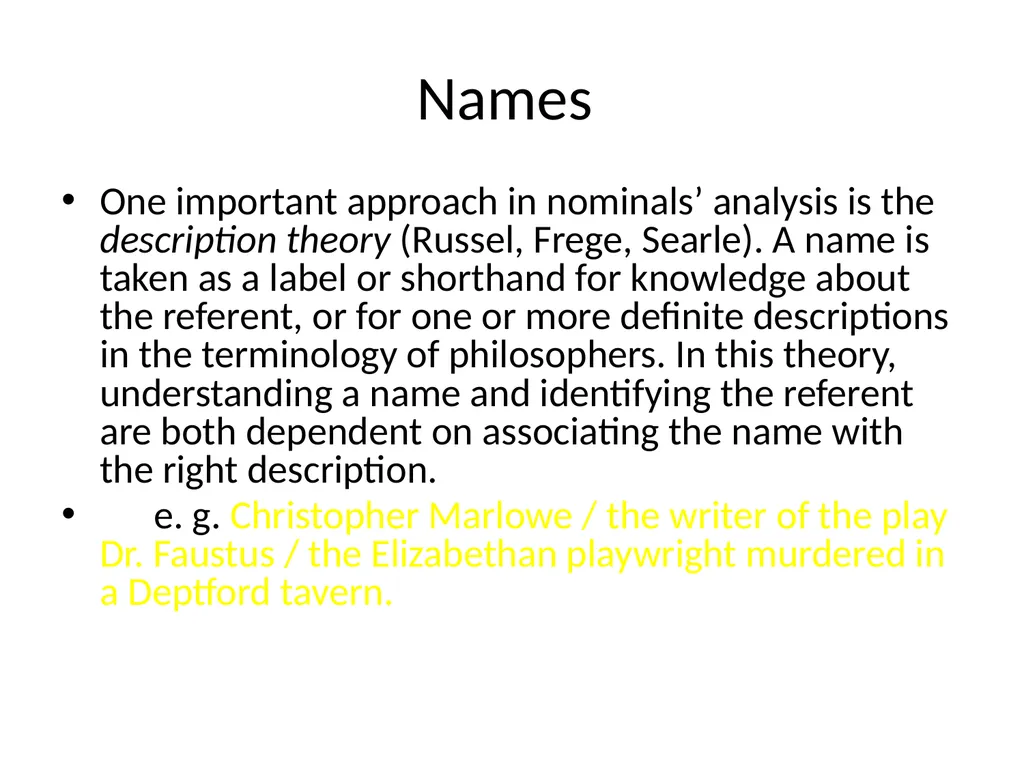 Meaning, Thought, and Reality Introduction How is - slide 16 of 37