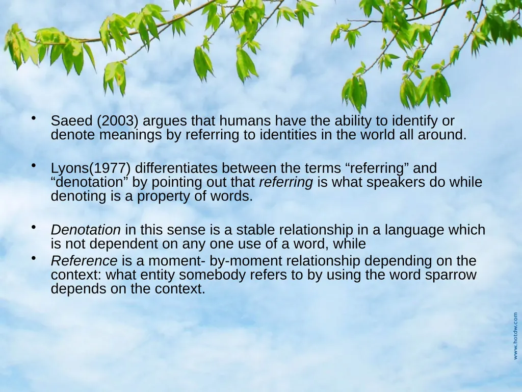 Meaning, Thought, and Reality Introduction How is - slide 5 of 37