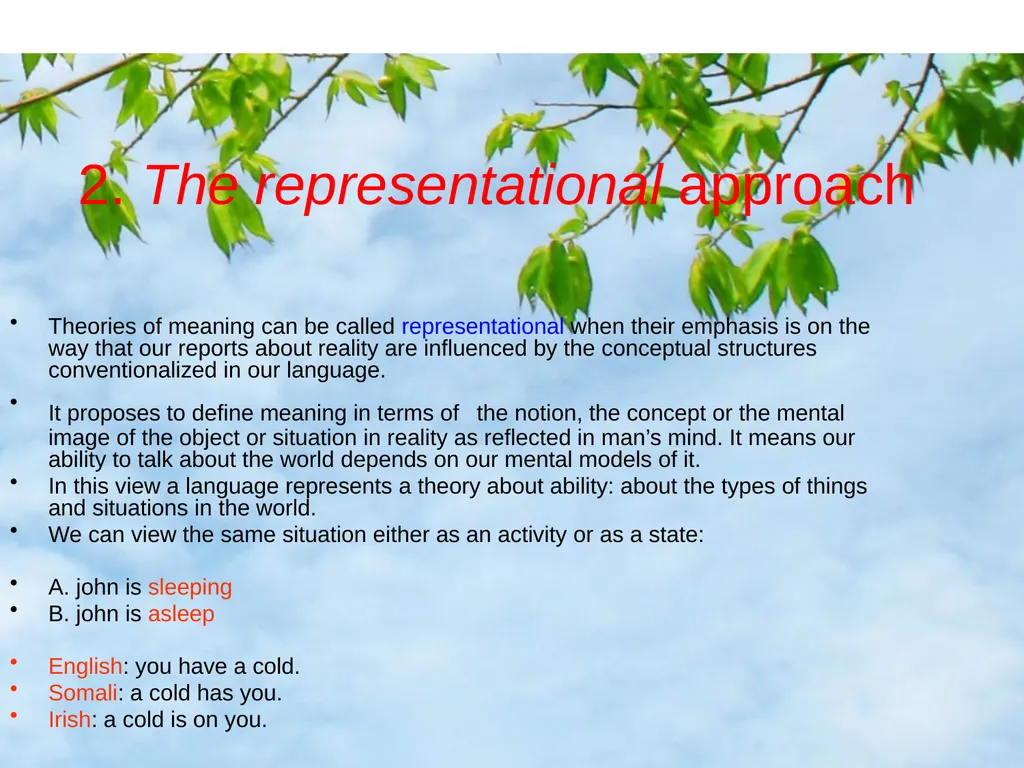 Meaning, Thought, and Reality Introduction How is - slide 9 of 37