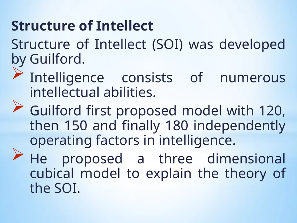 Structure of Intellect Structure of Intellect