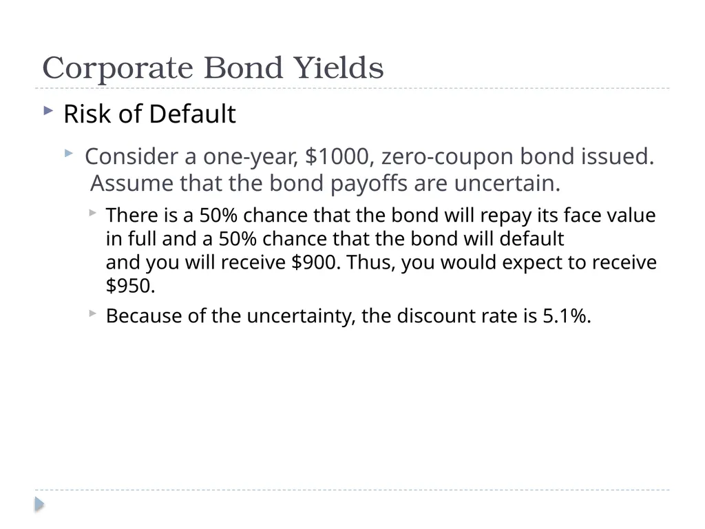 Valuing Bonds Bond Cash Flows, Prices, and Yields - slide 32 of 34