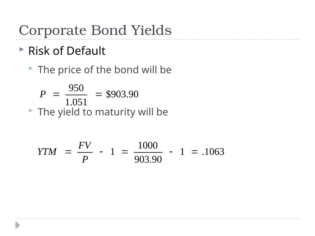 Valuing Bonds Bond Cash Flows, Prices, and Yields - slide 33 of 34