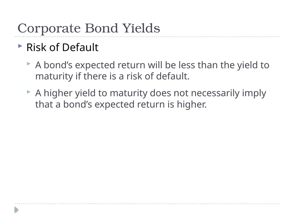 Valuing Bonds Bond Cash Flows, Prices, and Yields - slide 34 of 34