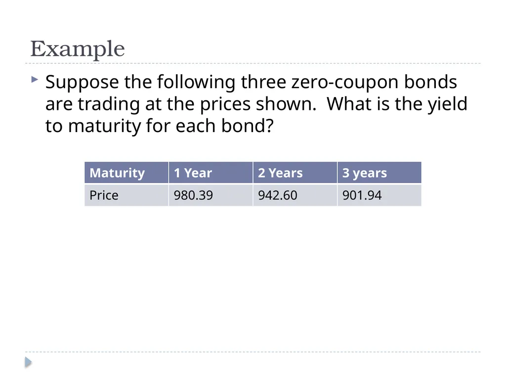 Valuing Bonds Bond Cash Flows, Prices, and Yields - slide 7 of 34