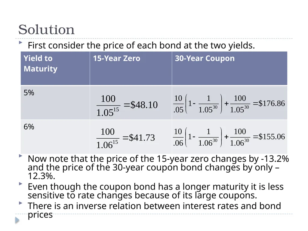 Valuing Bonds Bond Cash Flows, Prices, and Yields - slide 21 of 34