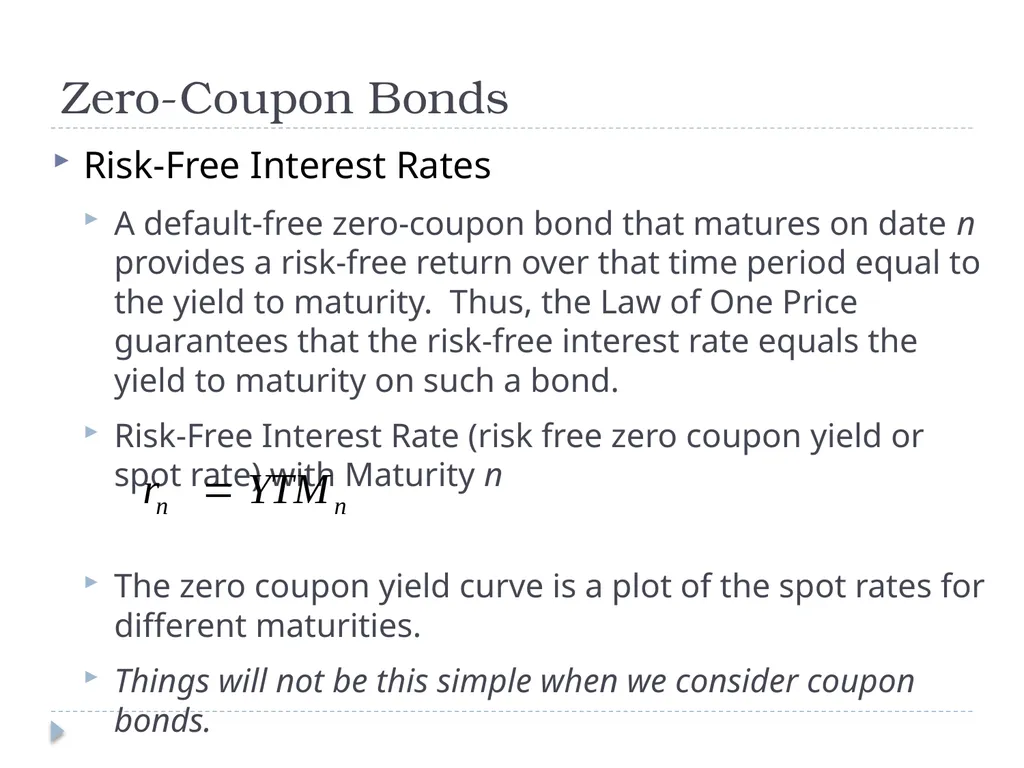 Valuing Bonds Bond Cash Flows, Prices, and Yields - slide 9 of 34