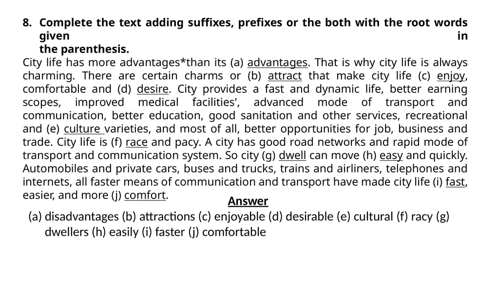 1. Fill in the blanks with the words from the - slide 9 of 12