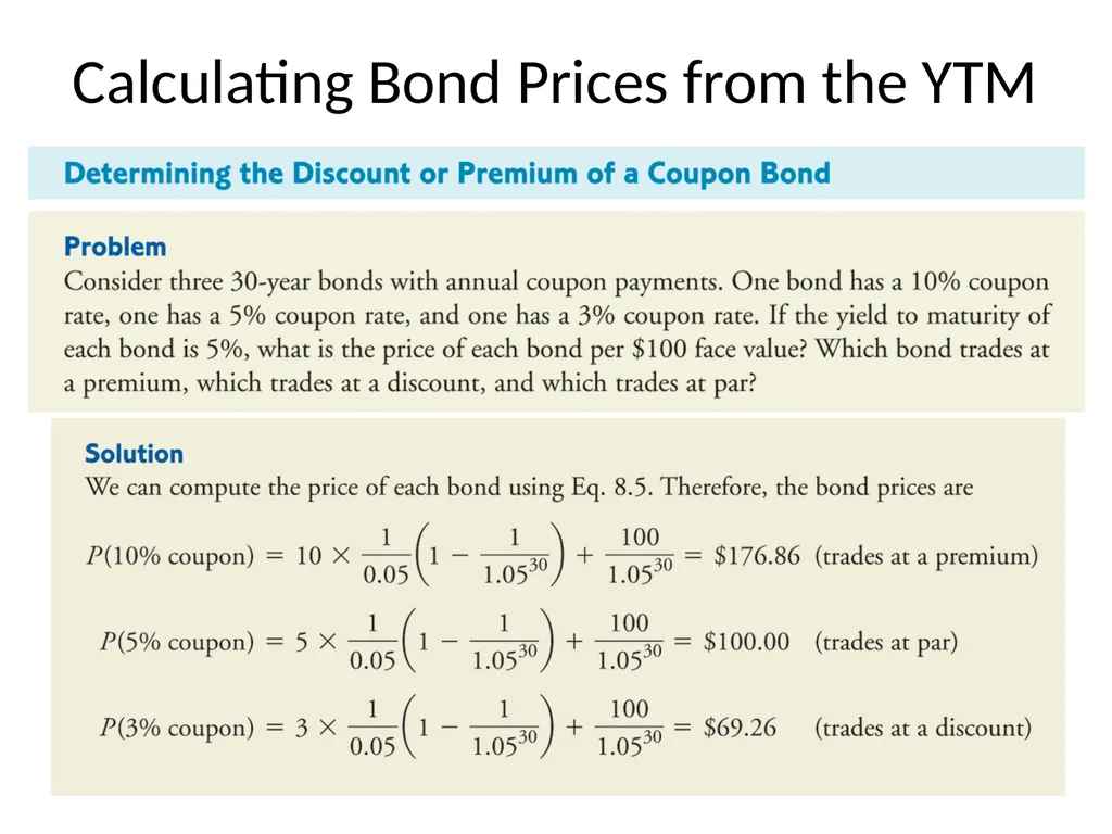 Bond Valuation Chapter 8 outline Terminology The - slide 16 of 29
