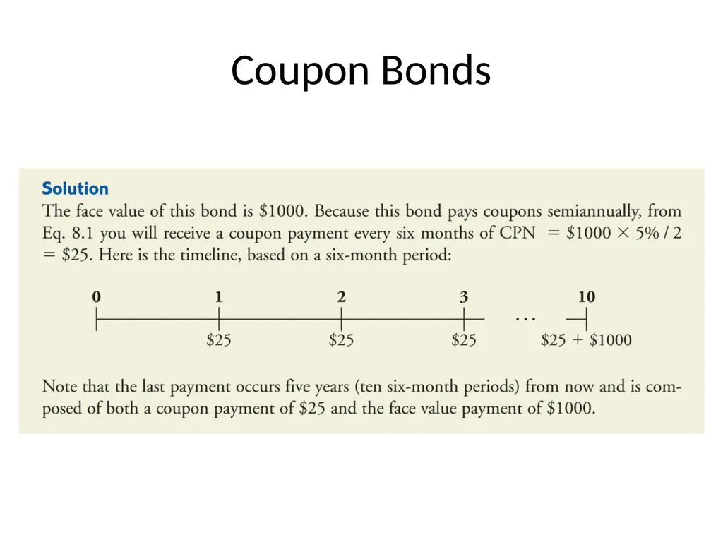 Bond Valuation Chapter 8 outline Terminology The - slide 8 of 29