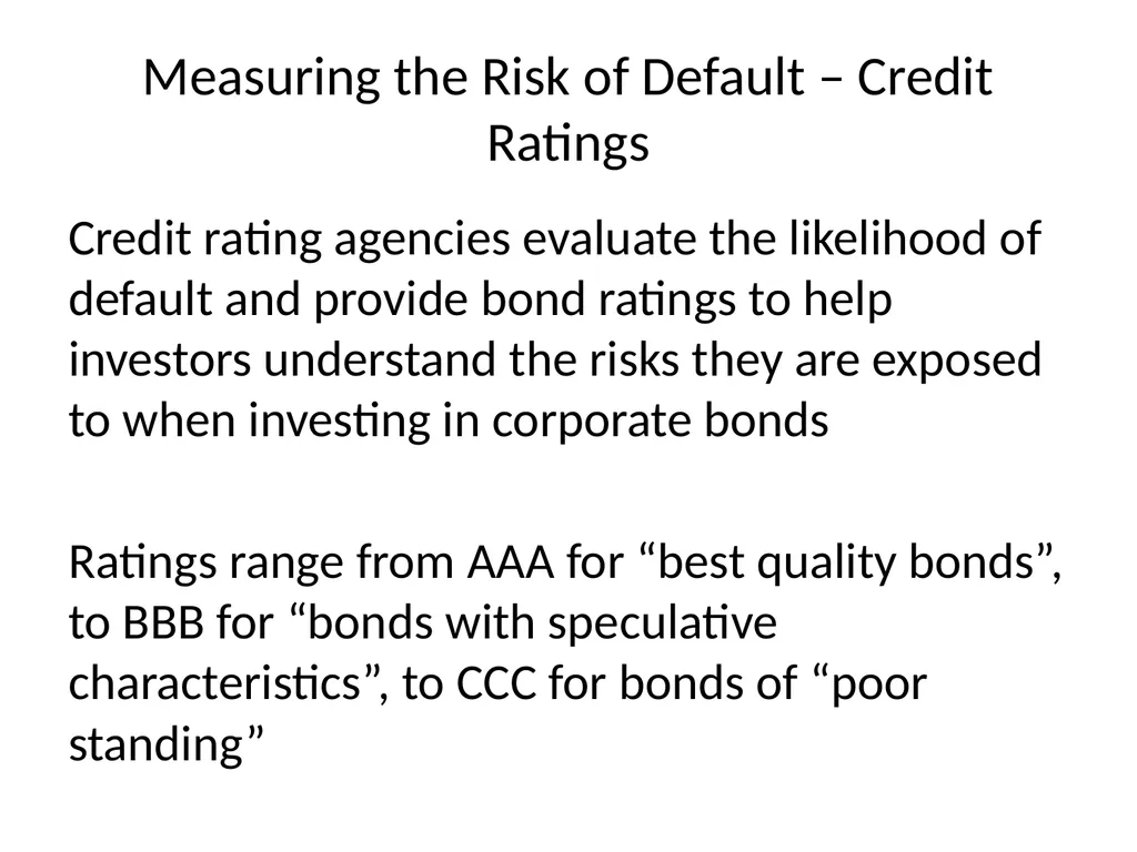 Bond Valuation Chapter 8 outline Terminology The - slide 22 of 29