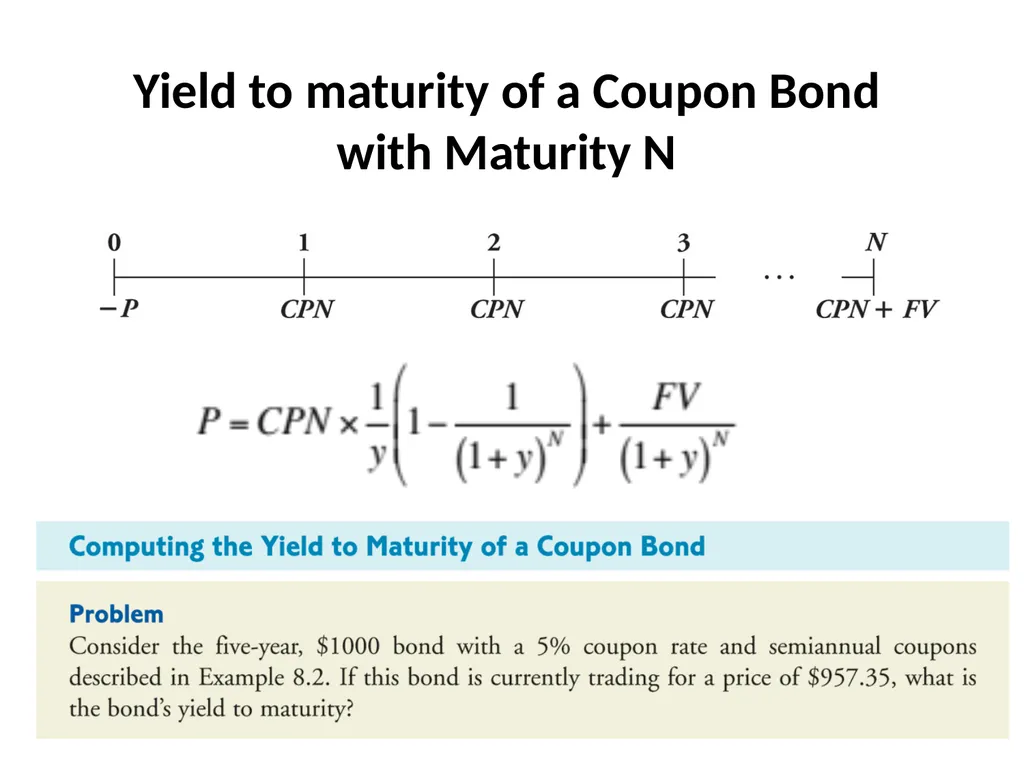 Bond Valuation Chapter 8 outline Terminology The - slide 14 of 29
