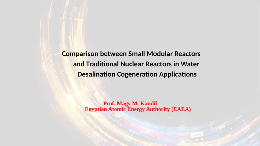 Comparison between Small Modular Reactors and - slide 2 of 31