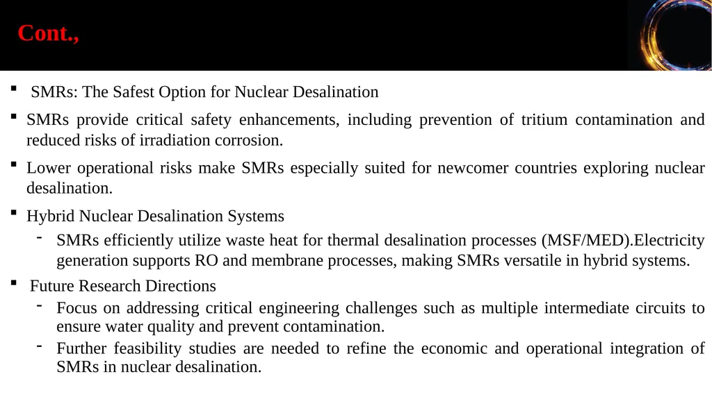Comparison between Small Modular Reactors and - slide 30 of 31