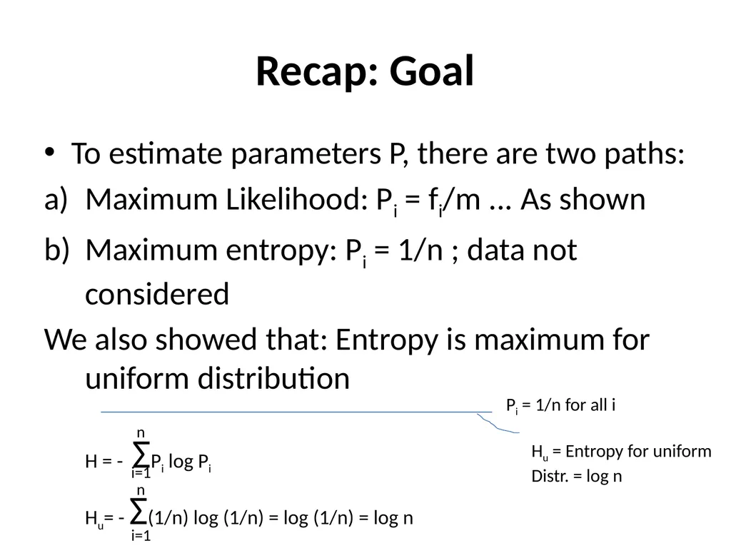 Maximum Likelihood-Maximum Entropy Duality: - slide 64 of 102