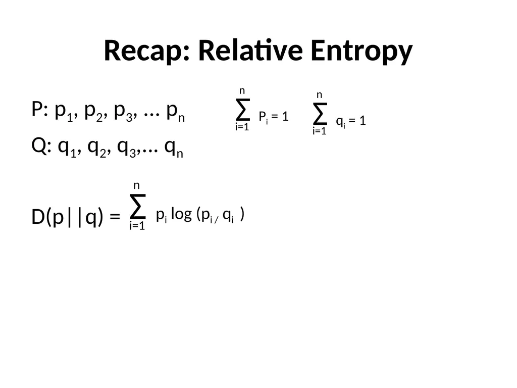 Maximum Likelihood-Maximum Entropy Duality: - slide 66 of 102