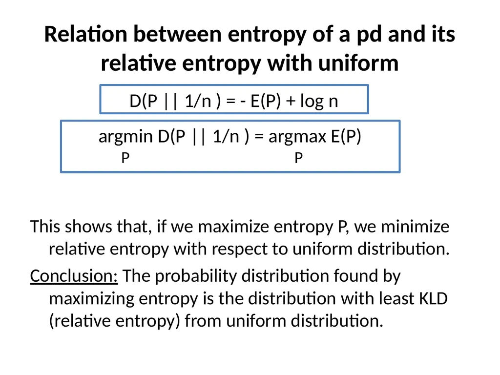 Maximum Likelihood-Maximum Entropy Duality: - slide 53 of 102