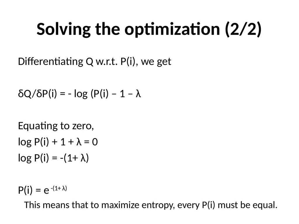 Maximum Likelihood-Maximum Entropy Duality: - slide 14 of 102