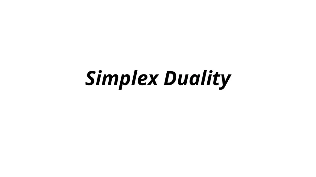 Simplex Duality - slide 1 of 9