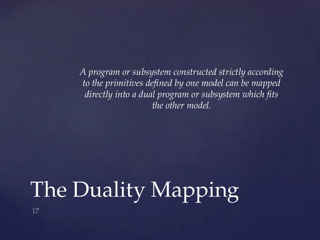 On the Duality of Operating System Structures 1 - slide 17 of 25