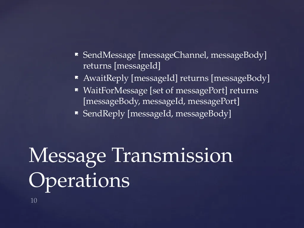 On the Duality of Operating System Structures 1 - slide 10 of 25