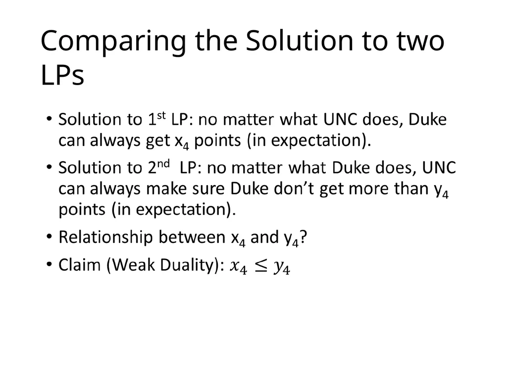Lecture 16 Linear Program Duality Duality - slide 10 of 13