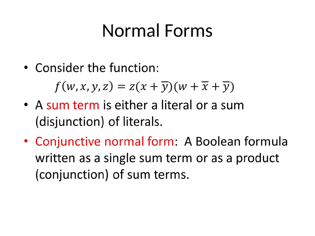 ENEE244-02xx Digital Logic Design Lecture 4 - slide 17 of 22