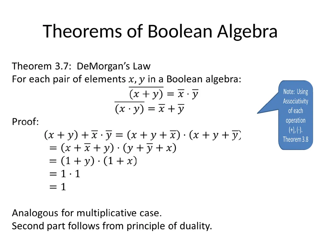 ENEE244-02xx Digital Logic Design Lecture 4 - slide 13 of 22