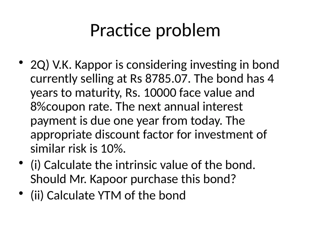 UNIT-2 Fixed Income Securities UNIT-2 Basics of - slide 44 of 54