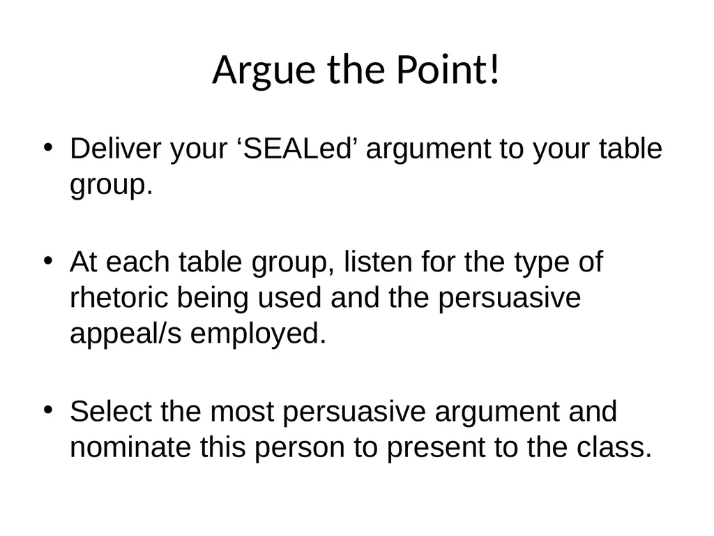 RHETORIC Ethos, Logos, Pathos This Lesson: Review: - slide 6 of 10