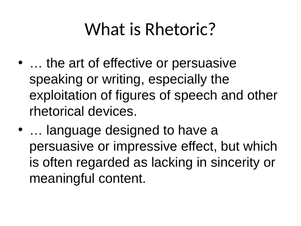 RHETORIC Ethos, Logos, Pathos This Lesson: Review: - slide 3 of 10