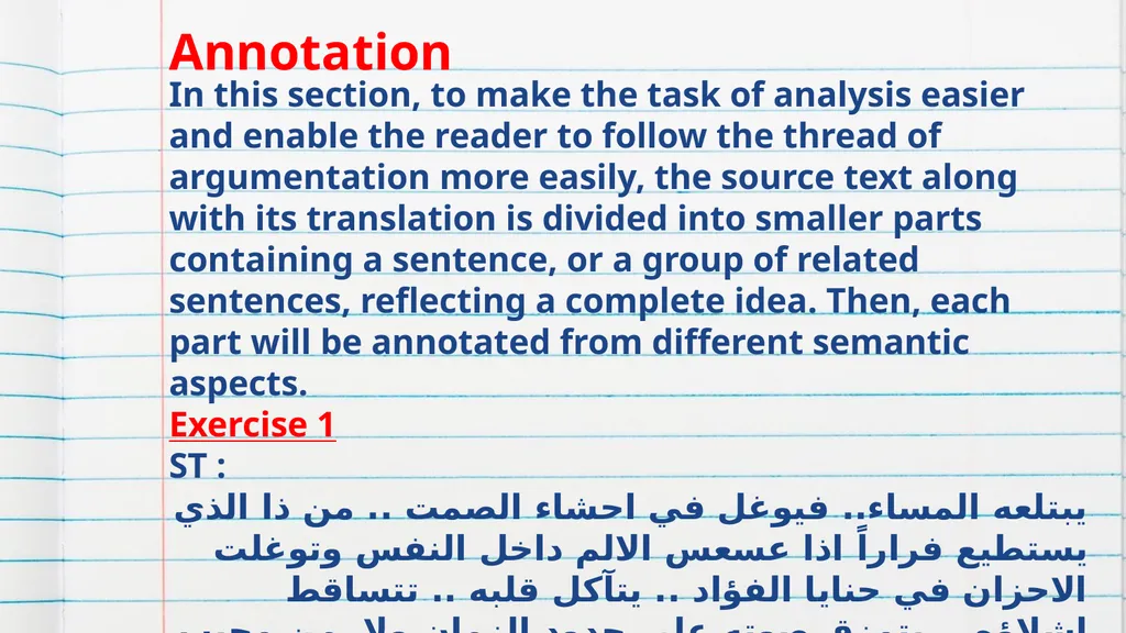 Annotating Semantic Issues Presented by: Halla - slide 4 of 14