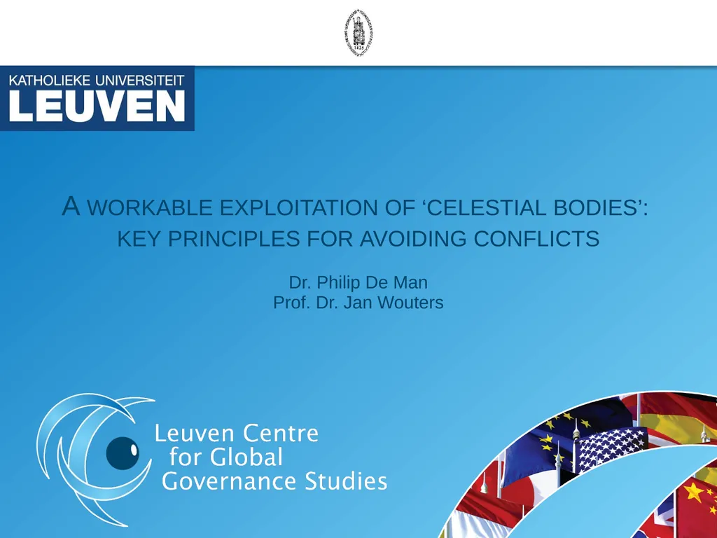A workable exploitation of ‘celestial bodies’: key - slide 1 of 6