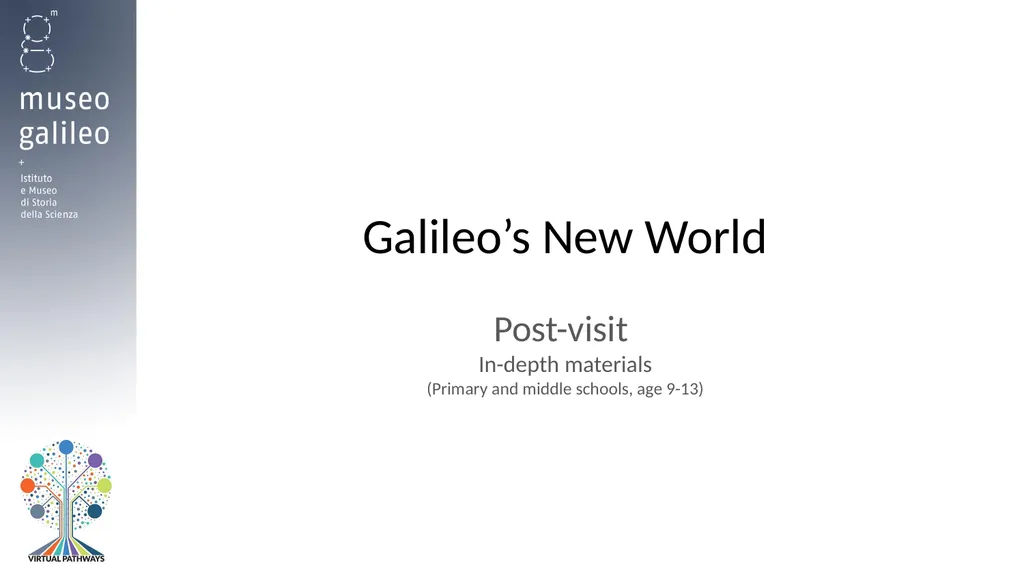 Galileo’s New World Post-visit In-depth materials - slide 1 of 12