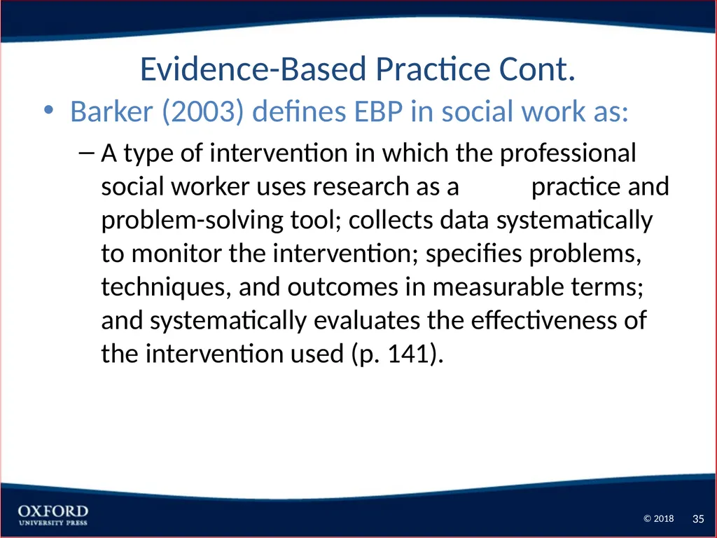 Competence-Based Social Work: The Profession of - slide 35 of 45