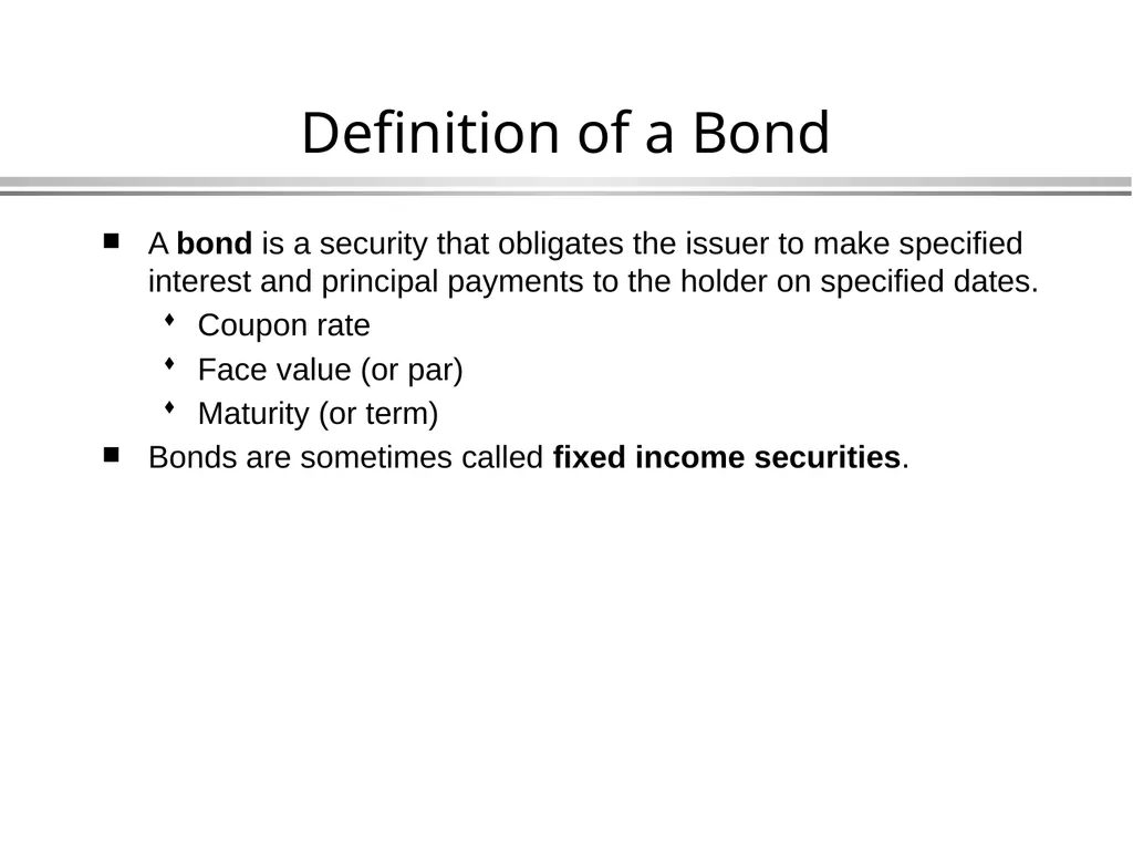Bond Valuation Global Financial Management - slide 2 of 39