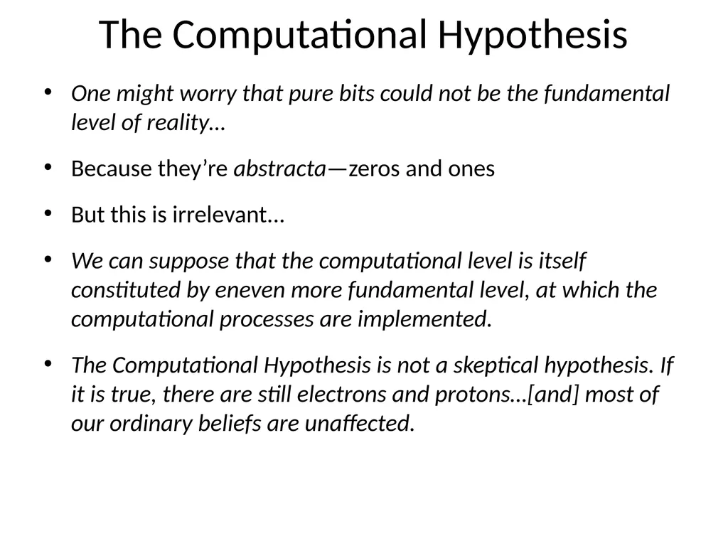 The Matrix as Metaphysics Against Global - slide 15 of 35