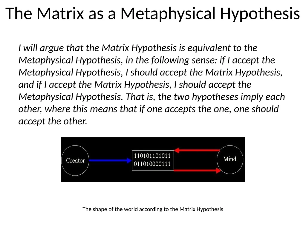 The Matrix as Metaphysics Against Global - slide 18 of 35