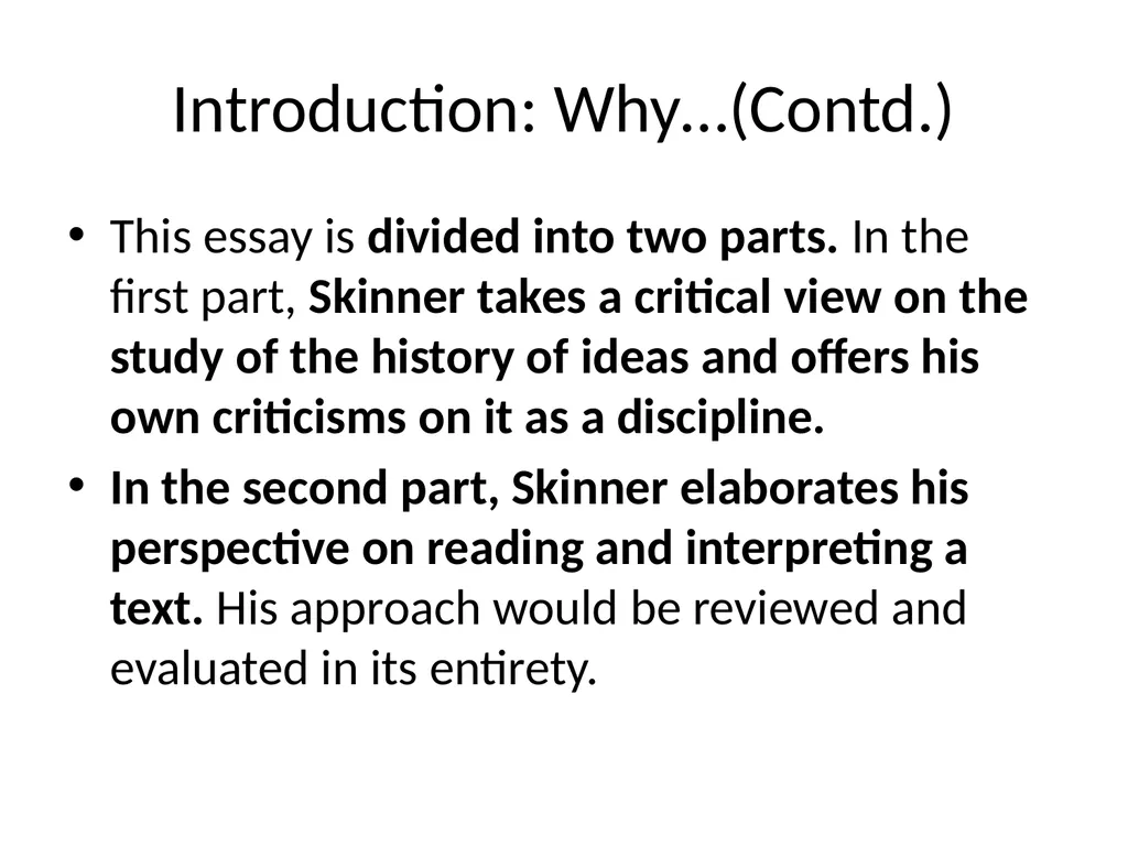 Introduction: Why Skinner’s Approach Deserves a - slide 3 of 14