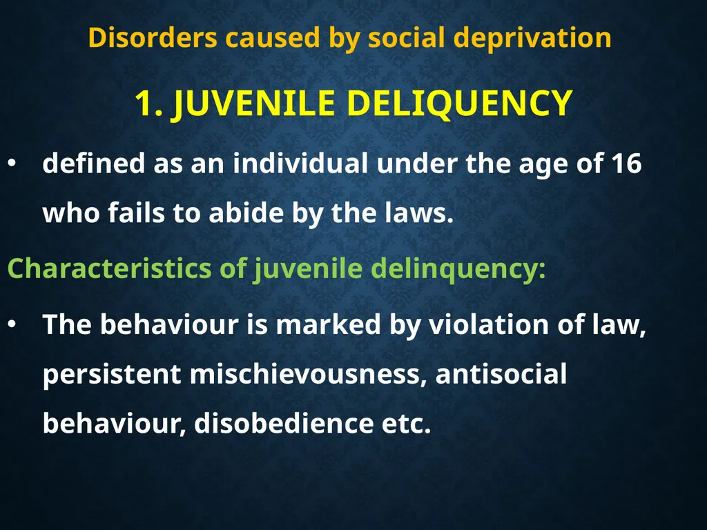 BEHAVIOURAL DISORDERS introduction definition - slide 42 of 49