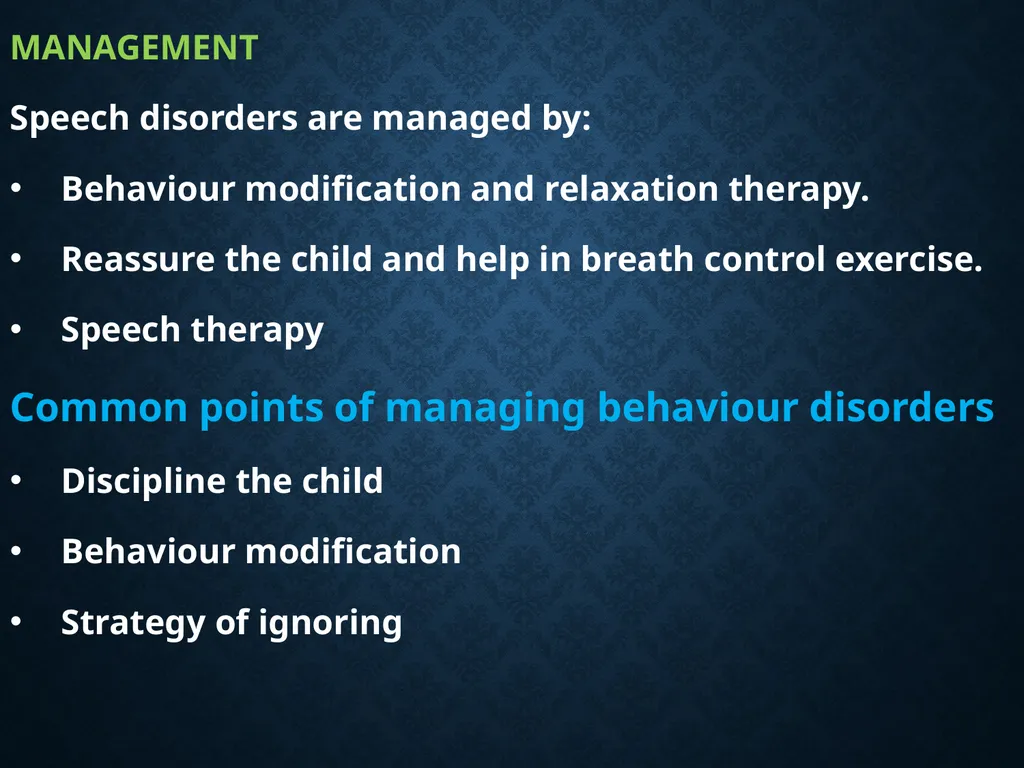 BEHAVIOURAL DISORDERS introduction definition - slide 48 of 49
