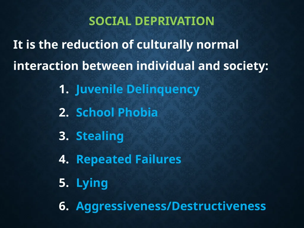 BEHAVIOURAL DISORDERS introduction definition - slide 9 of 49