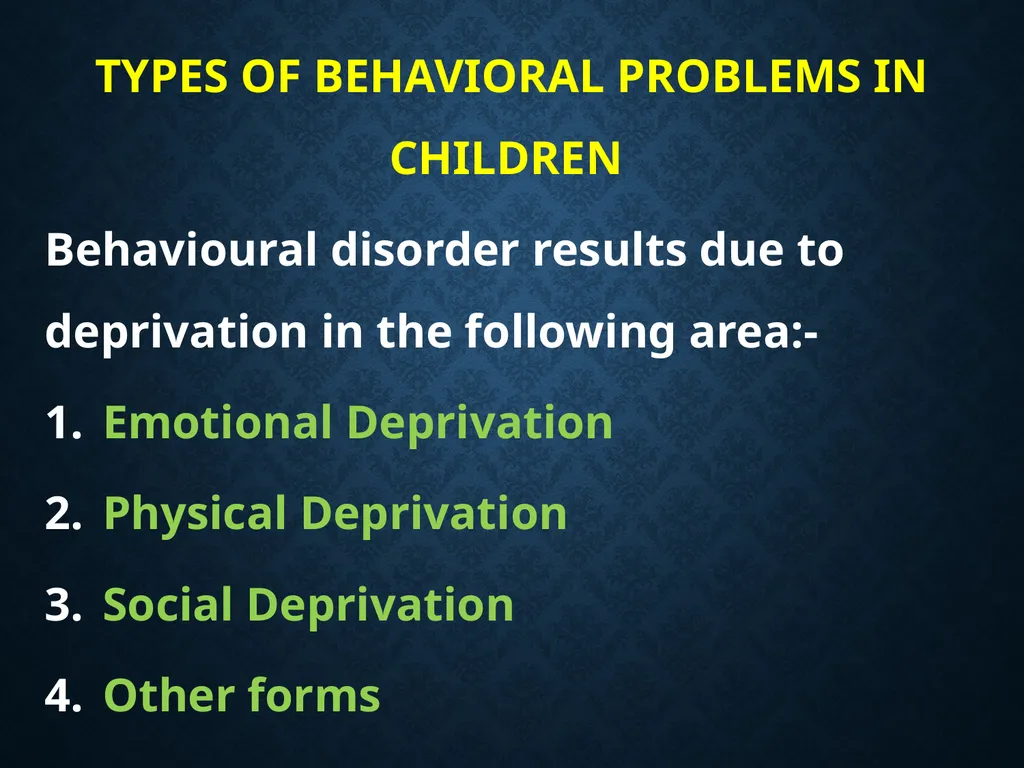 BEHAVIOURAL DISORDERS introduction definition - slide 6 of 49