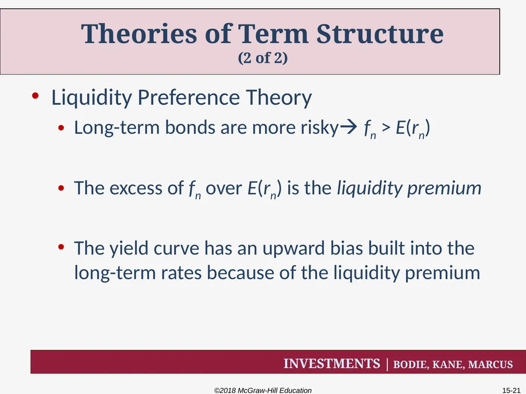 Chapter Fifteen The Term Structure of Interest - slide 21 of 29