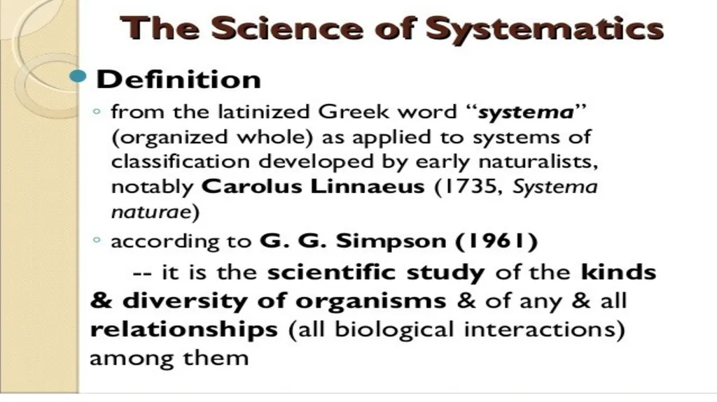 Introduction to Systematics/Plant Taxonomy Dr - slide 2 of 34