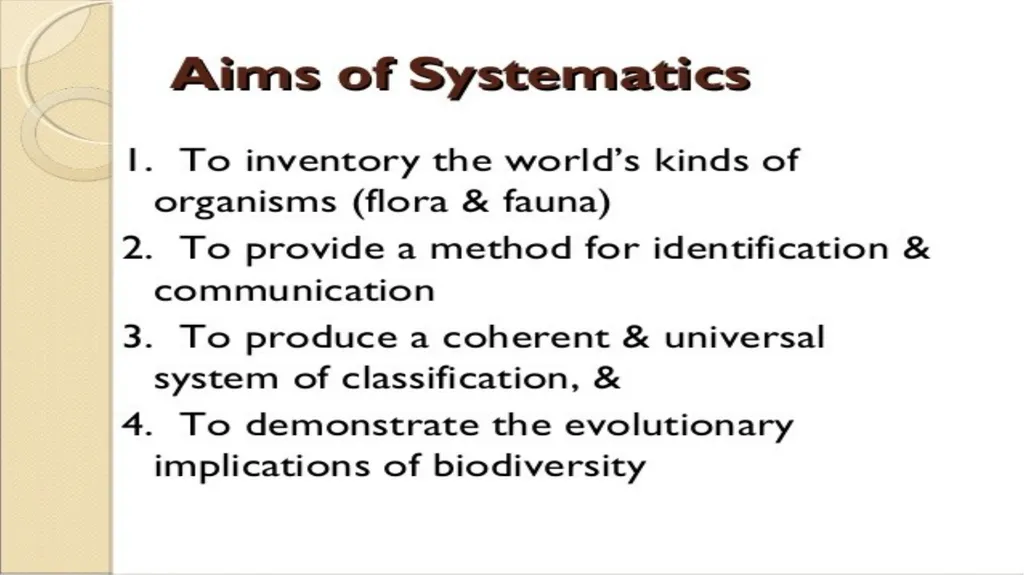 Introduction to Systematics/Plant Taxonomy Dr - slide 4 of 34