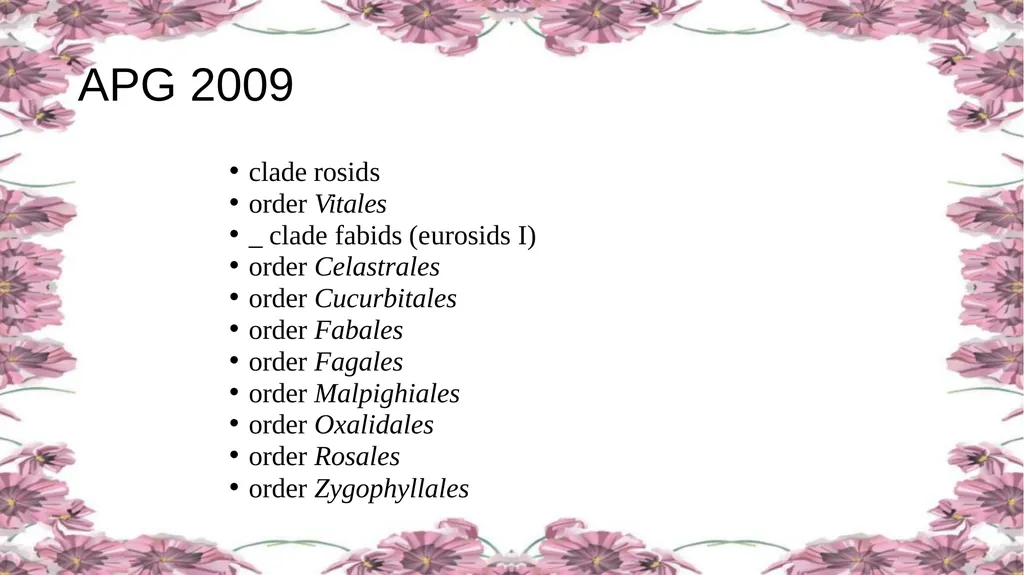 'Application of APG Classification System in - slide 28 of 42