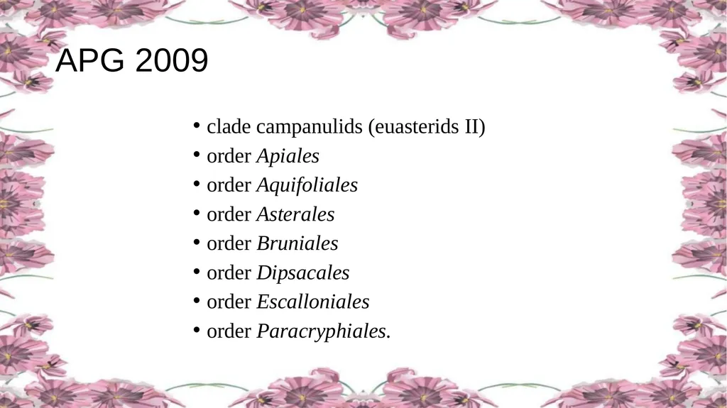 'Application of APG Classification System in - slide 30 of 42