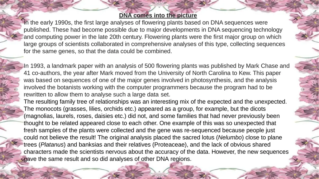 'Application of APG Classification System in - slide 7 of 42